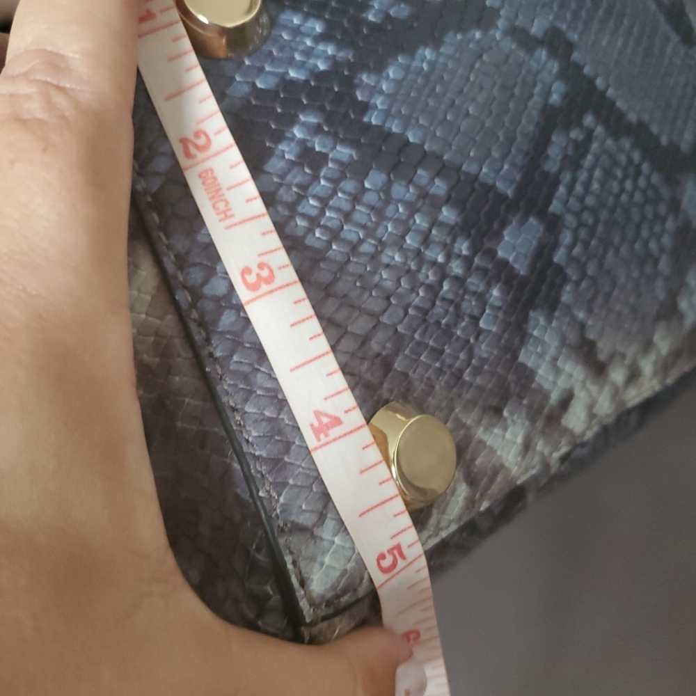 Gili Exotic Python Snake Print Genuine Leather Ha… - image 8